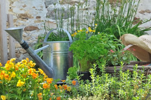 Green waste and hard landscaping waste separated for recycling